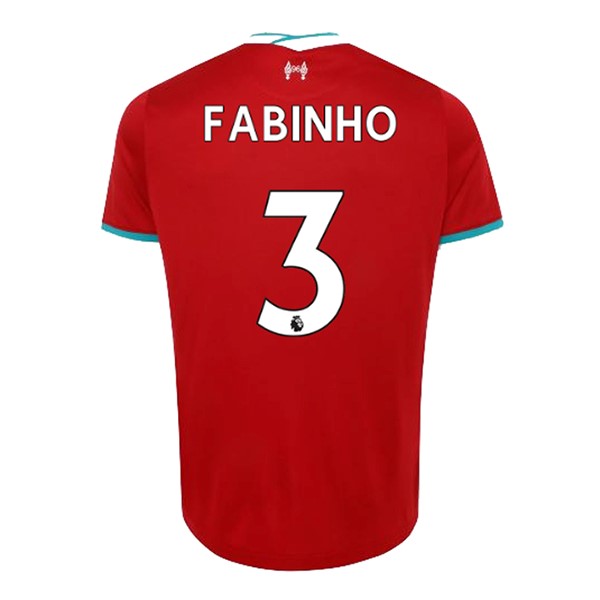 Camiseta Liverpool NO.3 Fabinho Primera Equipación 2020-2021 Rojo